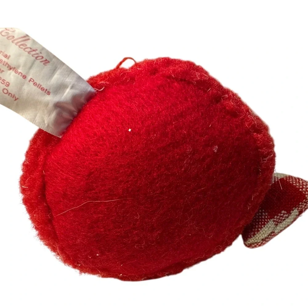 Russ Berrie Handmade Santa Ornament Red Felt Sack Tree Snowflake Star‎